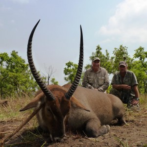 26.5 inch Sing Sing Waterbuck hunted in CAR