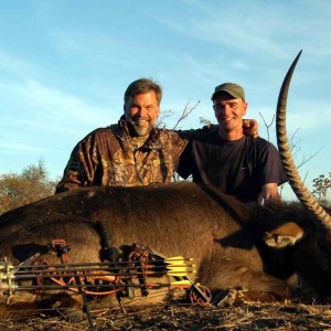 Bowhunting Waterbuck with Wintershoek Johnny Vivier Safaris in South Africa