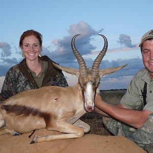 Hunting Copper Springbuck with Wintershoek Johnny Vivier Safaris in SA