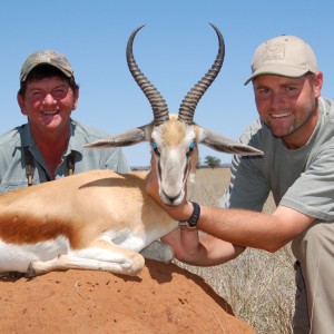 Hunting Springbuck with Wintershoek Johnny Vivier Safaris in SA