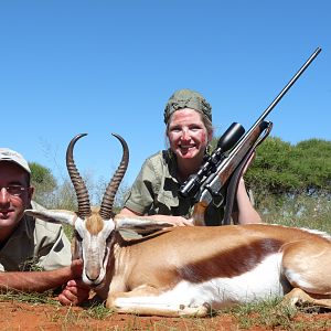 Hunting Springbuck with Wintershoek Johnny Vivier Safaris in SA