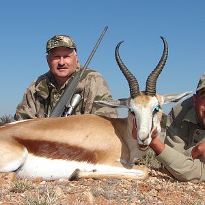 Hunting Springbuck with Wintershoek Johnny Vivier Safaris in SA