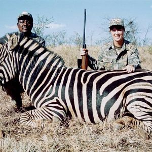 Hunting Burchell Zebra with Wintershoek Johnny Vivier Safaris in SA