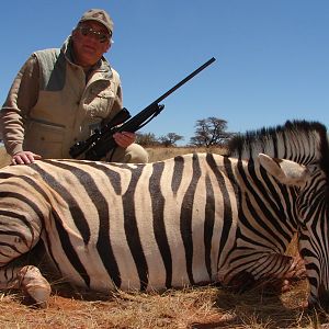 Hunting Burchell Zebra with Wintershoek Johnny Vivier Safaris in SA