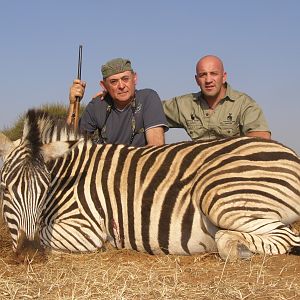 Hunting Burchell Zebra with Wintershoek Johnny Vivier Safaris in SA