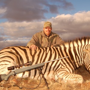 Hunting Burchell Zebra with Wintershoek Johnny Vivier Safaris in SA