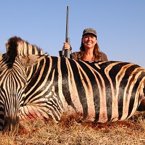 Hunting Burchell Zebra with Wintershoek Johnny Vivier Safaris in SA