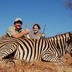 Hunting Burchell Zebra with Wintershoek Johnny Vivier Safaris in SA