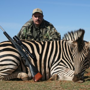 Hunting Burchell Zebra with Wintershoek Johnny Vivier Safaris in SA