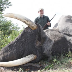 56 lbs Elephant hunted in the Caprivi Namibia