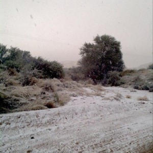 Snow in the southwestern part of Namibia