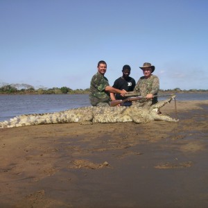 leon comrinck with mozambique croc, 2010