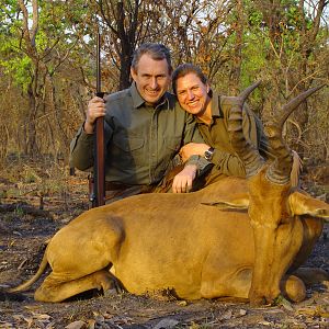 Hartebeest hunted in CAR with Central African Wildlife Adventures