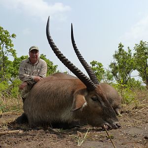 Waterbuck hunted in Central African Republic with CAWA