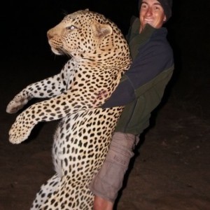 Here's a picture of PH Shaun Buffee holding my Leopard