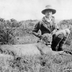 HRH The Prince Henry, Duke of Gloucester, with Lion