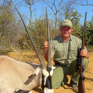 39" Gemsbok Bull shot near Grootfontein, Namibia