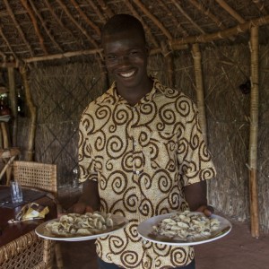 Waiter with food