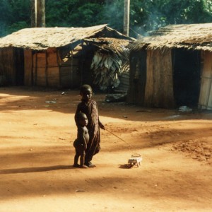 Camp in the forest of Cameroon