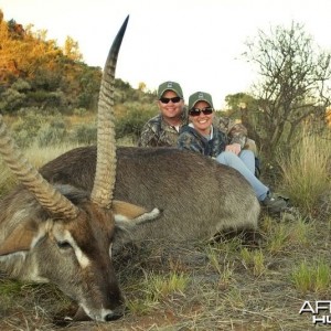 Waterbuck hunted in South Africa