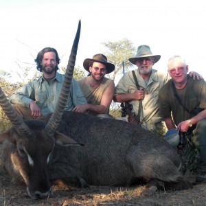 Hunting waterbuck