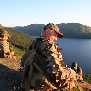 Enjoying the view of Loch Loman