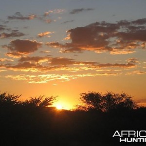 Sunset in Namibia