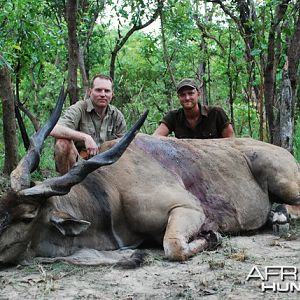 Lord derbys Eland shot in CAR at CAWA Safari