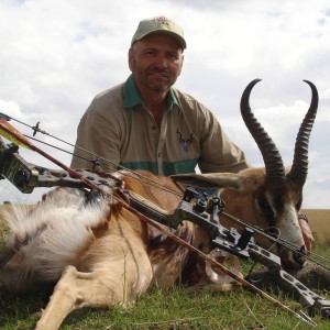 Copper Springbok with bow, took with Warthog Safaris