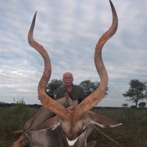 Three horned Greater Kudu hunted in Namibia