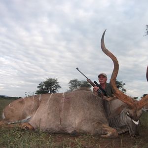 Three horned Greater Kudu hunted in Namibia