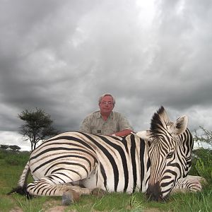 Hunting Burchell's Plain Zebra in Namibia