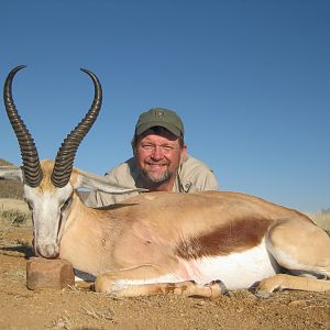 Kalahari Springbuck hunted with Andrew Harvey Safaris