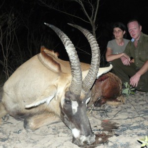 Western Roan Antelope hunted in Benin with Club Faune