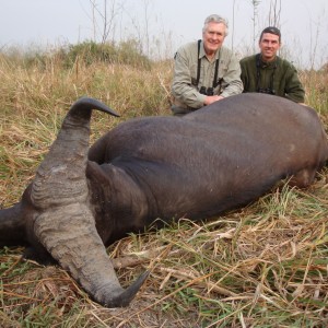 Central African Savannah Buffalo hunted in Central Africa with Club Faune