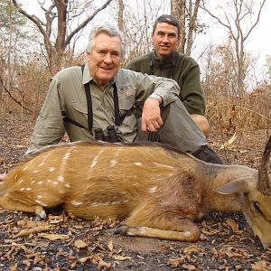 Harnessed Bushbuck hunted in Central Africa with Club Faune