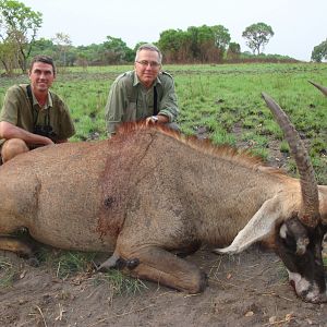 Roan Antelope hunted in Central Africa with Club Faune