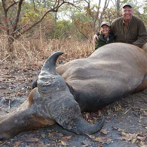 Central African Savannah Buffalo hunted in Central Africa with Club Faune