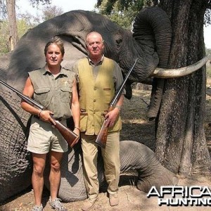 King Juan Carlos of Spain Elephant hunted with Rann Safaris in Botswan