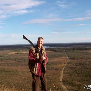 By a River in Alaska with my trusty 12 gauge