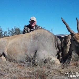 Lynn Stinson's Livingstone Eland shot with Induna Safaris, on the 18th July