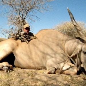 Cape Eland hunted with Ozondjahe Hunting Safaris in Namibia