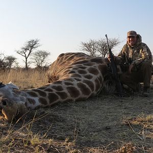 Giraffe hunted with Ozondjahe Hunting Safaris in Namibia