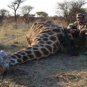 Giraffe hunted with Ozondjahe Hunting Safaris in Namibia