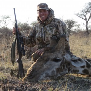 Giraffe hunted with Ozondjahe Hunting Safaris in Namibia