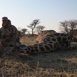 Giraffe hunted with Ozondjahe Hunting Safaris in Namibia