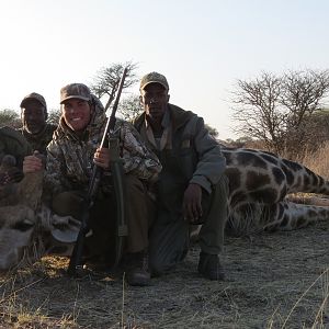 Giraffe hunted with Ozondjahe Hunting Safaris in Namibia