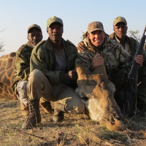 Giraffe hunted with Ozondjahe Hunting Safaris in Namibia