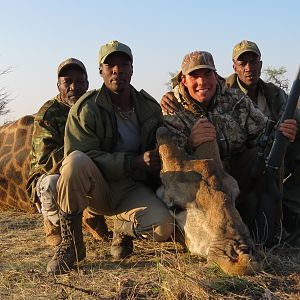 Giraffe hunted with Ozondjahe Hunting Safaris in Namibia