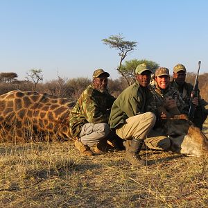 Giraffe hunted with Ozondjahe Hunting Safaris in Namibia